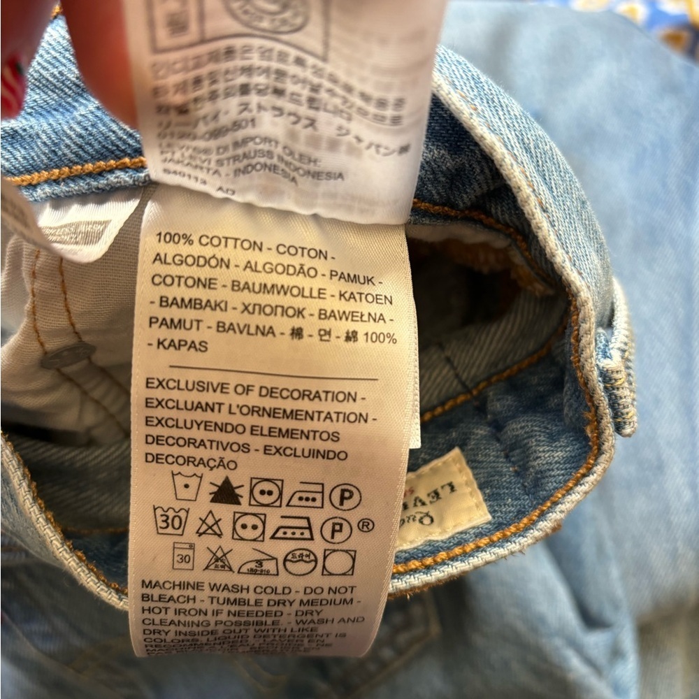 Levi’s size 28x30 jeans straight leg 100% cotton - Picture 7 of 8
